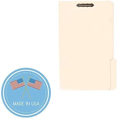 ذا فايل كينغ مجلد ملفات مانيلا مع مثبتات | الحجم القانوني - صندوق من 50 قطعة | 1/3 شريط علوي مقطوع في أوضاع متنوعة | شوكات متينة 2 انش | تنظيم المخططات والسجلات القانونية والاعمال الورقية in Kuwait