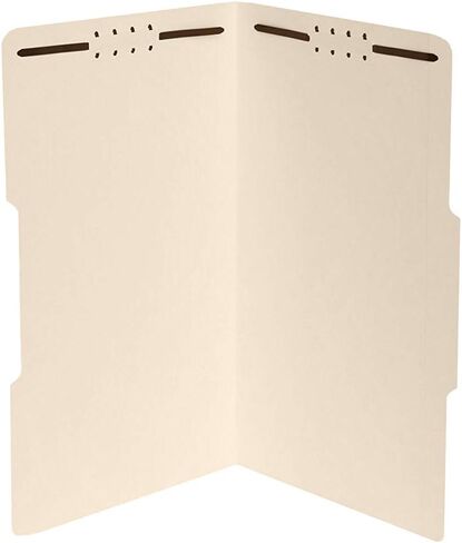 ذا فايل كينغ مجلد ملفات مانيلا مع مثبتات | الحجم القانوني - صندوق من 50 قطعة | 1/3 شريط علوي مقطوع في أوضاع متنوعة | شوكات متينة 2 انش | تنظيم المخططات والسجلات القانونية والاعمال الورقية in Kuwait