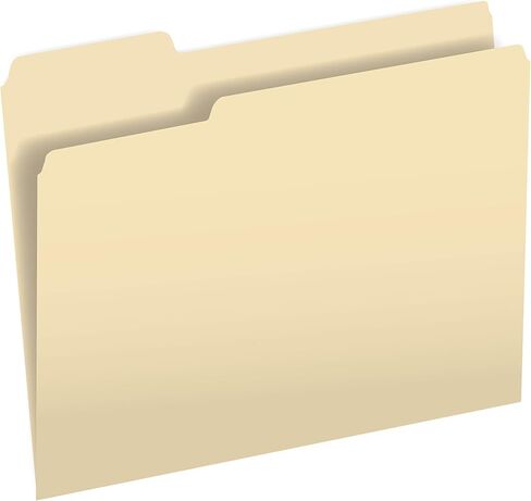 مجلد ملفات مانيلا ذو علامة تبويب علوية 1/3 قطع من The File King - حجم الرسالة | علبة 100 | صنع في أمريكا | مواضع علامات التبويب المتنوعة | 11 نقطة فايبر | تنظيم أوراق المنزل والمكتب in Kuwait