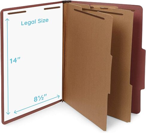 10 Blue Legal Size Classification Folders - 2 Divider 2 Inch Tyvek expansions - Durable 2 Prongs Designed to Organize Standard Law Client Files, Office Reports - Legal Size, 8 3/4 x 14 3/4, 10 Folders in Saudi Arabia