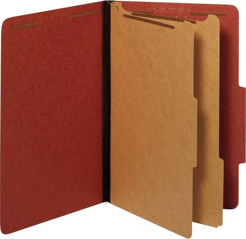 Pendaflex Recycled Classification File Folders, 1 Divider, 2" Embedded Fasteners, 2/5 Tab Cut, Legal Size, Light Blue, Box of 10 (28777R) in Kuwait