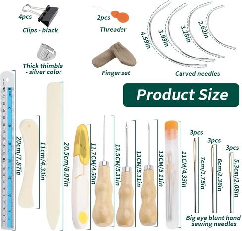 WONVOC Book Binding Kit Starter Tools, Bookbinding Supplies, Bone Folder Paper Creaser, Awl Tool Bookbinding,Waxed Thread, Bookbinding Needles for DIY Bookbinding Crafts in Saudi Arabia