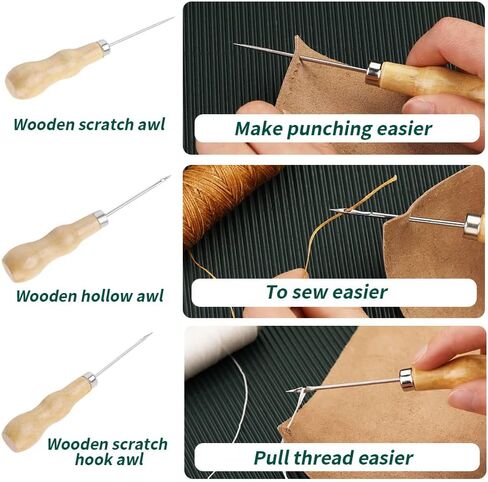 WONVOC Book Binding Kit Starter Tools, Bookbinding Supplies, Bone Folder Paper Creaser, Awl Tool Bookbinding,Waxed Thread, Bookbinding Needles for DIY Bookbinding Crafts in Saudi Arabia