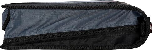 Case-it The Mighty Zip Tab Zipper Binder - 3 Inch O-Rings - 5 Color Tab Expanding File Folder - Multiple Pockets - 600 Sheet Capacity - Comes with Shoulder Strap - Black D-146 in Saudi Arabia