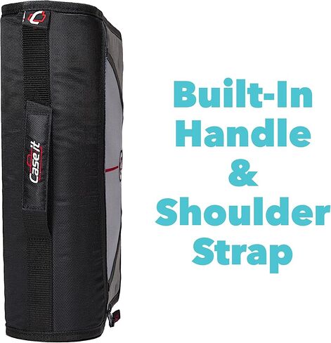 Case-it The Mighty Zip Tab Zipper Binder - 3 Inch O-Rings - 5 Color Tab Expanding File Folder - Multiple Pockets - 600 Sheet Capacity - Comes with Shoulder Strap - Black D-146 in Saudi Arabia