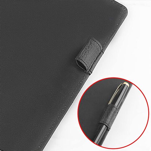 Antner 7 Ring Business Checkbook Binder for Business Checks, 600 Checks Capacity, PU Leather Check Binder with Zipper Pouch, Executive Check Book Binder Holder Portfolio for 9 x 13" Sheets, Black in Saudi Arabia