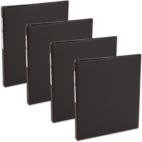 Avery Economy 3 Ring Binder, 0.5" Round Rings, 1 Black Binder (03201) in Saudi Arabia