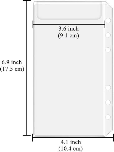 Antner 12PCS A5 Binder Pockets No Zipper 6-Hole Cash Envelopes for A5 Budget Binder, Zipless A5 Planner Inserts Binder Pouch Money Envelopes for Savings Binder, Money Saving Challenge Binder Inserts in Kuwait