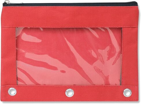 Trail maker 24 Pack Clear Pencil Pouch for 3 Ring Binder Bulk Pencil Pouch Bags for Binder with See Through Window and Zipper | Pencil Pouch Bundle for School, Office, Budgets in Saudi Arabia