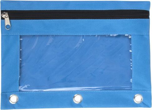 Trail maker 24 Pack Clear Pencil Pouch for 3 Ring Binder Bulk Pencil Pouch Bags for Binder with See Through Window and Zipper | Pencil Pouch Bundle for School, Office, Budgets in Saudi Arabia