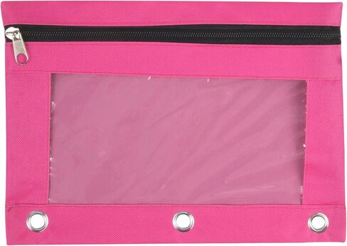 Trail maker 24 Pack Clear Pencil Pouch for 3 Ring Binder Bulk Pencil Pouch Bags for Binder with See Through Window and Zipper | Pencil Pouch Bundle for School, Office, Budgets in Saudi Arabia