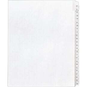 Avery 26-50 Legal Exhibit Dividers for 3 Ring Binders, 25-Tab Set, Allstate Style, 1 Binder Divider Set (01702)