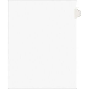 Avery Individual Legal Exhibit Dividers, Avery Style, 3, Side Tab, 8.5 x 11 inches, Pack of 25 (11913)
