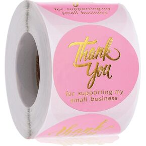 1.5 Inch 500 PCS Thank You Stickers | Thank You Stickers for Small Business |Self-Adhesive & Waterproof Stickers with Beautiful Design | Strong and Durable