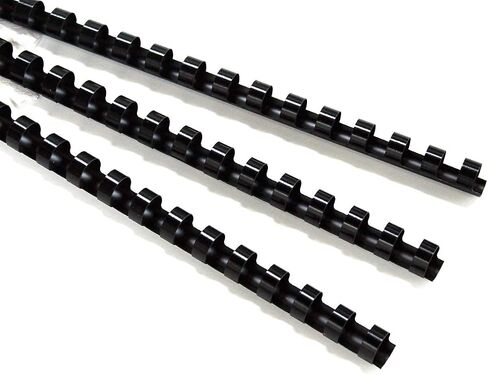 HOUYEE 1/2 Inch Plastic Binding Comb 19 Ring, 90 Sheet Capacity, Letter Size Black Comb Binding Spines (100 Pack) in Saudi Arabia