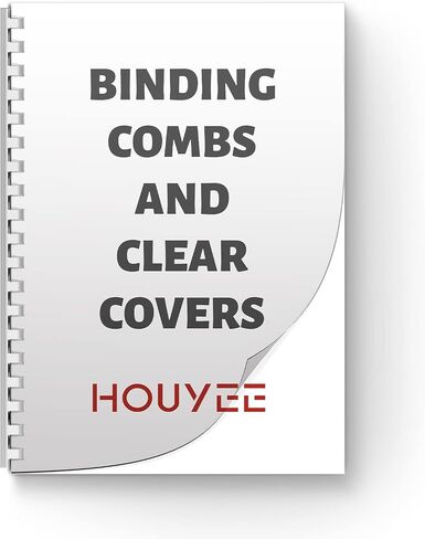 HOUYEE 1/2 Inch Plastic Binding Comb 19 Ring, 90 Sheet Capacity, Letter Size Black Comb Binding Spines (100 Pack) in Saudi Arabia