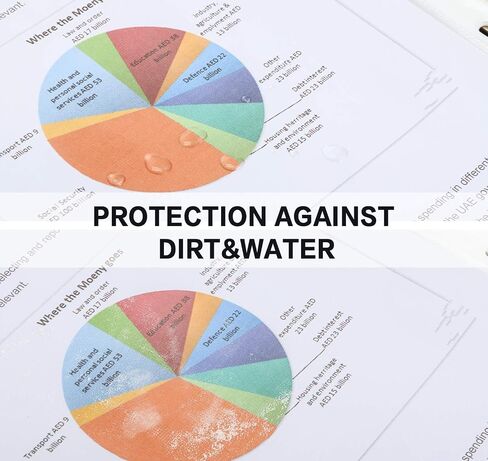 PANDRI 400 Pack Heavy Duty Sheet Protectors Fit 3 Ring Binder, Letter Size | Clear Heavy Duty Plastic, 9.25 x 11.25 inch, Reinforced 11-Hole, Fit for 3 Ring Binder, Top Loaded, Excluding Acid in Kuwait