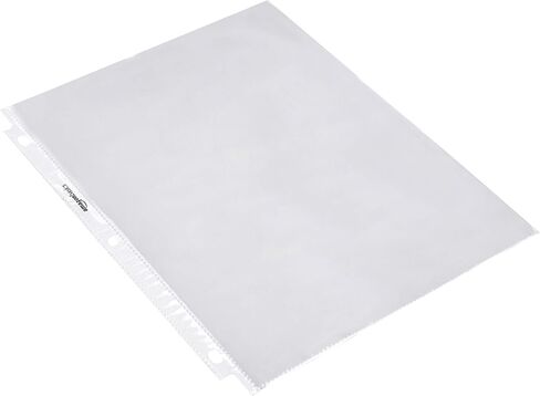 Amazon Basics Clear Sheet Protectors for 3 Ring Binder, 8.5 x 11 Inch,Polypropylene, 100-Pack in Saudi Arabia