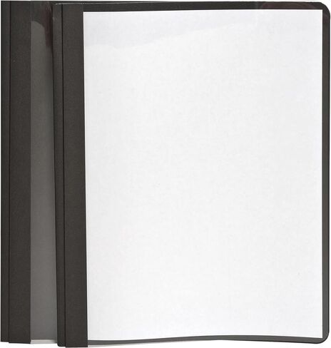 Oxford Clear Front Report Covers, Black, Letter Size, 25 per box (55806EE) in Saudi Arabia