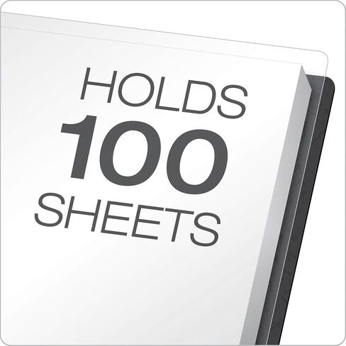 Oxford Clear Front Report Covers, Black, Letter Size, 25 per box (55806EE) in Saudi Arabia