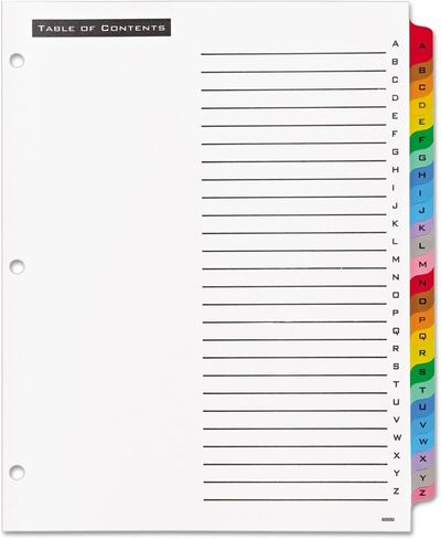 Office Essentials 11677 Table 'n Tabs Dividers, 26-Tab, Letter in Kuwait