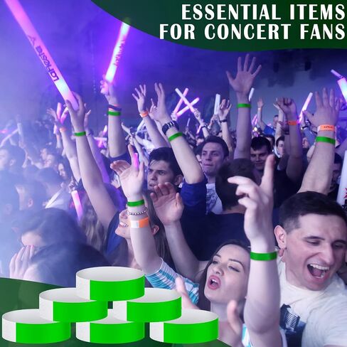 Tudomro 600 Packs Paper Wristbands for Events Neon Party Wristbands Colored Waterproof Paper Club Arm Bands Lightweight Identification for Concert Bar Entrance Admission(Purple) in Kuwait