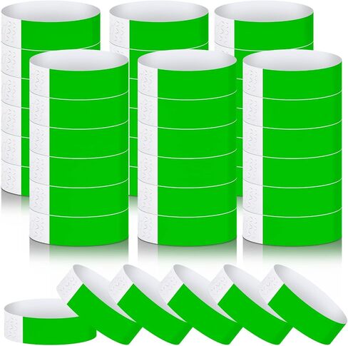 Tudomro 600 Packs Paper Wristbands for Events Neon Party Wristbands Colored Waterproof Paper Club Arm Bands Lightweight Identification for Concert Bar Entrance Admission(Purple) in Kuwait