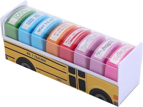 Teacher Stamps - Self Inking Motivational Encouraging and Colorful Set for School Classroom and Homeschool Setting (Set of 8) in Saudi Arabia