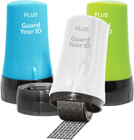The Original Guard Your ID Advanced 2.0 Roller لحماية سرقة الهوية، ختم أمان سري (عبوة عادية من 3 قطع، ألوان مختلطة: تركواز، أخضر، أبيض) in Kuwait