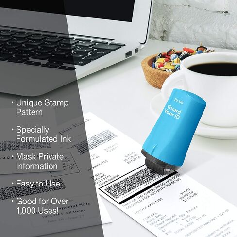 The Original Guard Your ID Advanced 2.0 Roller لحماية سرقة الهوية، ختم أمان سري (عبوة عادية من 3 قطع، ألوان مختلطة: تركواز، أخضر، أبيض) in Kuwait