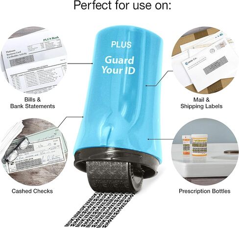 The Original Guard Your ID Advanced 2.0 Roller لحماية سرقة الهوية، ختم أمان سري (عبوة عادية من 3 قطع، ألوان مختلطة: تركواز، أخضر، أبيض) in Kuwait