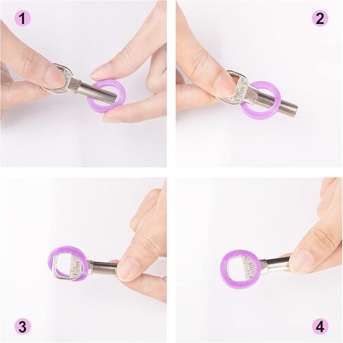 أغطية مفاتيح InterUS أغطية العلامات، 30 قطعة، حلقات غطاء مفتاح كم حلقات تحديد المفاتيح ومعرف الهوية بنظام الترميز المثالي لتحديد مفتاحك بـ 10 ألوان مختلفة in Kuwait