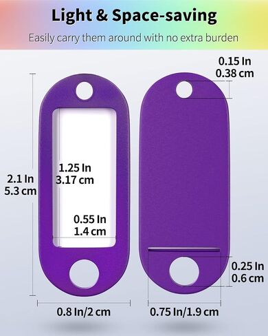 Uniclife 40 Pack Tough Plastic Key Tags with Split Ring Label Window, Assorted Colors in Saudi Arabia