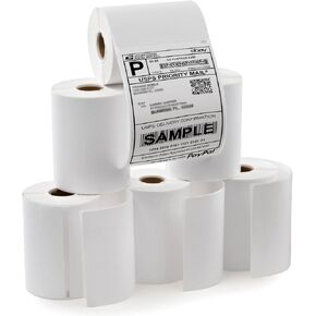 SJPACK 20 رولز 4XL ملصقات 4 بوصة × 6 بوصة 1744907 ملصقات شحن بريدية متوافقة مع Dymo 4XL متوافقة مع كاتب الملصقات 4XL (20 لفة - 220 ملصق لكل لفة)