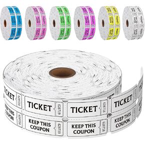 تذاكر LKXSPLABE Fluorescent Raffle، تذاكر Double Roll 2000، تذاكر بيضاء 50/50 للأحداث، والدخول، ومكافأة الدرجة، وجمع التبرعات والجوائز in Kuwait