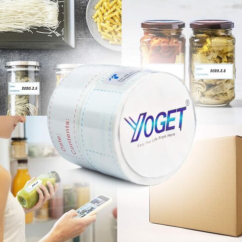 300pcs Removable Freezer Labels, Yoget 1 x 3 Inch Food Storage Stickers, Refrigerator Freezer Paper Label Easy Clean Leaves No Residue, 2 Color Food Labels Roll in Saudi Arabia