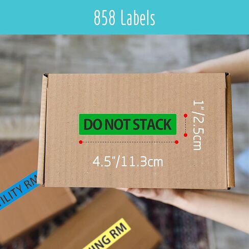 640 Pcs Removable Home Moving Labels 15 Pre-Printed Color-Coded Plus 1 Customizable Blank (Each Measures 4" x 1") in Kuwait