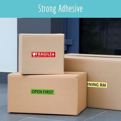 640 Pcs Removable Home Moving Labels 15 Pre-Printed Color-Coded Plus 1 Customizable Blank (Each Measures 4" x 1") in Kuwait