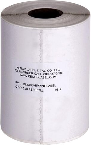 4 بوصات × 6 بوصات متوافقة مع ملصقات الشحن البريدية Dymo® 4XL، متوافقة مع Dymo 1744907 (لفة واحدة - 220 ملصقًا لكل لفة) (6 عبوات) in Saudi Arabia