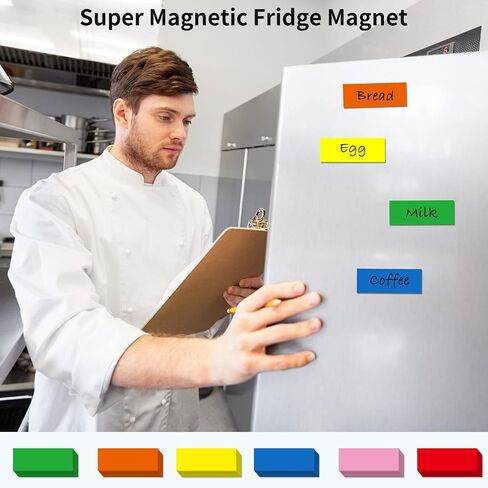 ملصقات مغناطيسية قابلة للمسح الجاف للسبورة البيضاء من نايسيداس - ملصقات متعددة الاستخدامات قابلة لاعادة الاستخدام لخزائن الطلاب والثلاجات والمنزل والمكتب والفصول الدراسية (3.2 × 1.2 انش) in Kuwait