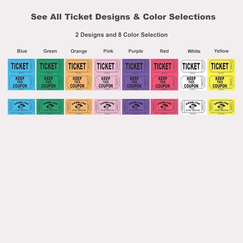 Tacticai 1000 Purple Raffle Tickets, Double Roll, Ticket for Events, Entry, Class Reward, Fundraiser & Prizes in Saudi Arabia