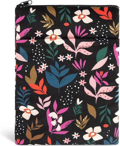 Book Sleeve Book Covers Book Protector Floral Printed with Zipper Washable Fabric for Teen Adult Book Lover Teacher Student(Medium,11 X 8.7 Inch) in Kuwait
