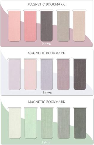 15 Pieces Bookmark, Magnetic Bookmarks for Women, Men, Book Lovers, Page Markers for Students Teachers Reading (Misty, Ocean, Emerald) in Saudi Arabia