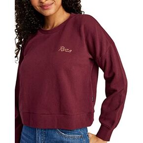 RVCA Women's Graphic Fleece Pullover Crew Neck Sweatshirt