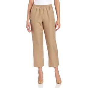 Alfred Dunner Women's Pull-On Style All Around Elastic Waist Polyester Cropped Missy Pants in Saudi Arabia