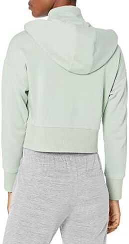Core 10 Women's Super Soft Fleece Cropped Length Zip-Up Hoodie Sweatshirt in Saudi Arabia
