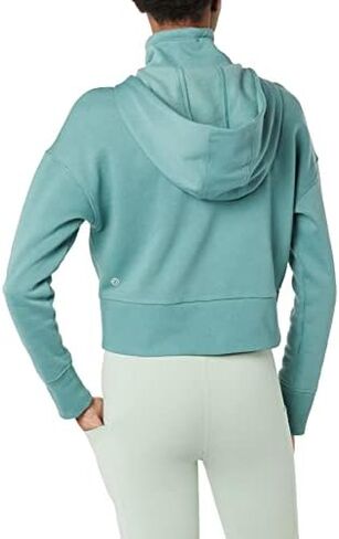 Core 10 Women's Super Soft Fleece Cropped Length Zip-Up Hoodie Sweatshirt in Saudi Arabia
