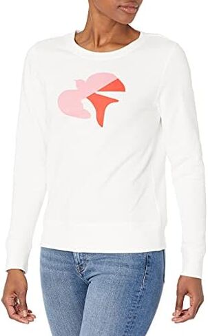 Amazon Essentials Women's Classic-Fit Long-Sleeve Graphic Crewneck Sweatshirt in Kuwait