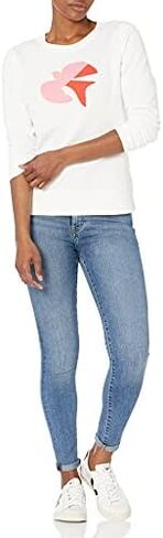 Amazon Essentials Women's Classic-Fit Long-Sleeve Graphic Crewneck Sweatshirt in Kuwait