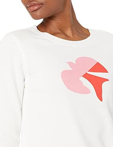 Amazon Essentials Women's Classic-Fit Long-Sleeve Graphic Crewneck Sweatshirt in Kuwait
